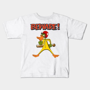 BEWARE! (ANGRY DUCK) Kids T-Shirt